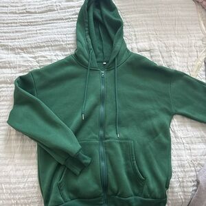 Green Zip-Up Hoodie